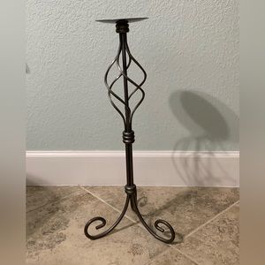 PartyLite Pewter Large Floor Candle Holder